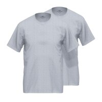 GÖTZBURG Herren T-Shirt, 2er Pack - Rundhals, Baumwolle, Kurzarm, einfarbig Grau M