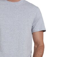 GÖTZBURG Herren T-Shirt, 2er Pack - Rundhals, Baumwolle, Kurzarm, einfarbig Grau M
