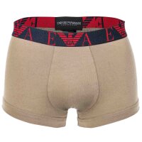 EMPORIO ARMANI Herren Trunks, 3er Pack - BOLD MONOGRAM, Shorts, Stretch Cotton Blau/Rot/Beige M