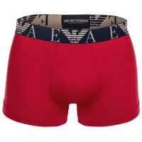 EMPORIO ARMANI Herren Trunks, 3er Pack - BOLD MONOGRAM, Shorts, Stretch Cotton Blau/Rot/Beige M