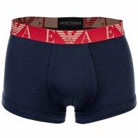 EMPORIO ARMANI Herren Trunks, 3er Pack - BOLD MONOGRAM, Shorts, Stretch Cotton Blau/Rot/Beige M