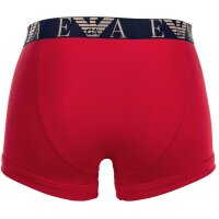 EMPORIO ARMANI mens trunks, 3-pack - BOLD MONOGRAM, shorts, stretch cotton Blue/Red/Beige M (Medium)
