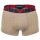 EMPORIO ARMANI Herren Trunks, 3er Pack - BOLD MONOGRAM, Shorts, Stretch Cotton Blau/Rot/Beige M