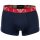EMPORIO ARMANI Herren Trunks, 3er Pack - BOLD MONOGRAM, Shorts, Stretch Cotton Blau/Rot/Beige M