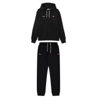 ellesse Herren Jogginganzug - TRACCOTA OH HOODY & JOG PAN SET, Hoodie & Pants Set,, Logo, einfarbig Schwarz L