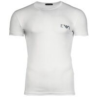EMPORIO ARMANI Mens T-Shirt, 2-Pack - BOLD MONOGRAM, Short Sleeve, Round Neck, Stretch Cotton White/Blue M (Medium)