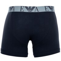 EMPORIO ARMANI Mens Boxer Shorts, 3 Pack - BOLD MONOGRAM, Boxer, Stretch Cotton Blue M (Medium)
