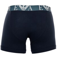 EMPORIO ARMANI Mens Boxer Shorts, 3 Pack - BOLD MONOGRAM, Boxer, Stretch Cotton Blue M (Medium)