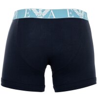 EMPORIO ARMANI Mens Boxer Shorts, 3 Pack - BOLD MONOGRAM, Boxer, Stretch Cotton Blue M (Medium)