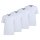 OLYMP Herren T-Shirts, V-Neck, 4er Pack - Bodywear, Modern Fit, Baumwolle Weiß S