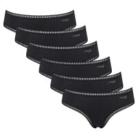 Sloggi Damen Hipster-Slips, 6er Pack - GO Crush Hipster C6P, Unterhose, Stretch-Baumwolle Schwarz XS
