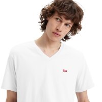 Levis Herren T-Shirt - Original Housemark Tee, V-Ausschnitt, Baumwolle Weiß L