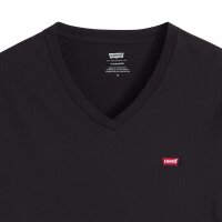 Levis Herren T-Shirt - Original Housemark Tee, V-Ausschnitt, Baumwolle Schwarz L
