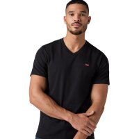 Levis Mens T-Shirt - Original Housemark Tee, V-Neck, Cotton Black L (Large)