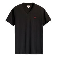 Levis Mens T-Shirt - Original Housemark Tee, V-Neck, Cotton Black M (Medium)