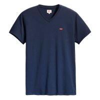 Levis Herren T-Shirt - Original Housemark Tee, V-Ausschnitt, Baumwolle Dunkelblau M