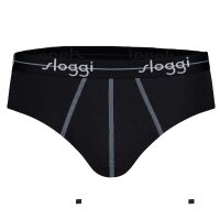 Sloggi Herren Slips 4er Pack - Start midi C4P box, Baumwolle Schwarz/Grau/Schwarz M