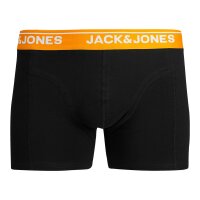 JACK&JONES Herren Boxershorts, 10er Pack - JACTHEODORE SOLID TRUNKS 10 PACK, Trunks, Baumwoll-Stretch Schwarz/Blau/Orange S