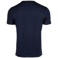 EMPORIO ARMANI Herren T-Shirt, 2er Pack - ESSENTIAL LOGOLABEL, Rundhals, Stretch Cotton Dunkelblau/Petrol M