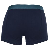 EMPORIO ARMANI Mens Trunks, 3-Pack - ESSENTIAL LOGOLABEL, Shorts, Stretch Cotton Ink/Petrol/White S (Small)