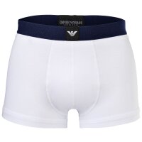 EMPORIO ARMANI Mens Trunks, 3-Pack - ESSENTIAL LOGOLABEL, Shorts, Stretch Cotton Ink/Petrol/White S (Small)