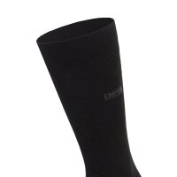 CINQUE Mens Socks, 5-Pack - Business Socks, Cotton Blend, Logo, Solid Color Black 39-42 (UK 6-8)