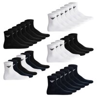 EMPORIO ARMANI Mens Quarter Socks, 6-Pack - SPORTY...