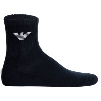 EMPORIO ARMANI Herren Quartersocken, 6er Pack - SPORTY SPONGE, Ankle Socks, One Size Blau 39-46