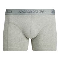 JACK&JONES Herren Boxershorts, 12er Pack - JACCOOPER TRUNKS 12 PACK, Baumwollmischung Schwarz/Blau/Grau S