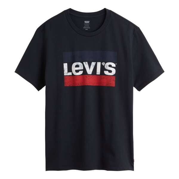 Levis Herren T-Shirt - "Sportswear Logo Graphic Tee", Rundhals, Baumwolle Schwarz M