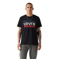 Levis Herren T-Shirt - "Sportswear Logo Graphic Tee", Rundhals, Baumwolle Schwarz M