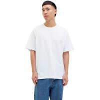 JACK&JONES Herren T-Shirt, 5er Pack - JJHUGO LOOSE TEE SS CREW NECK, Kurzarm, Rundhals, Baumwolle Schwarz/Weiß/Grau L