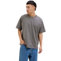 JACK&JONES Herren T-Shirt, 5er Pack - JJHUGO LOOSE TEE SS CREW NECK, Kurzarm, Rundhals, Baumwolle Schwarz/Weiß/Grau L
