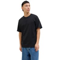 JACK&JONES Herren T-Shirt, 5er Pack - JJHUGO LOOSE TEE SS CREW NECK, Kurzarm, Rundhals, Baumwolle Schwarz/Weiß/Grau L