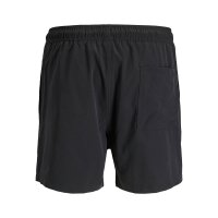 JACK&JONES Herren Badeshorts - JPSTMAUI TROPIC SOLID SWIM SHORTS REG SN, Badehose Schwarz S