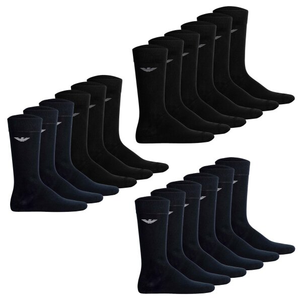 EMPORIO ARMANI mens socks, 6-pack - CASUAL COTTON, short socks, One Size
