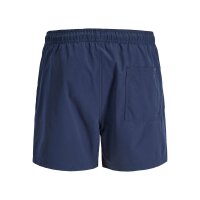 JACK&JONES Herren Badehose, 2er Pack  - JPSTMAUI TROPIC SOLID SWIM SHORTS MP 2P, Badehose Schwarz/Dunkelblau S