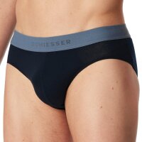SCHIESSER Herren Rio-Slip 3er Pack - Serie "95/5", Kontraststreifen Blau/Grün/Grau M