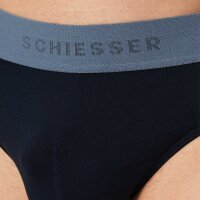 SCHIESSER Herren Rio-Slip 3er Pack - Serie "95/5", Kontraststreifen Blau/Grün/Grau M