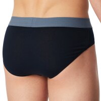 SCHIESSER mens Rio briefs 3-pack - "95/5" series, contrasting stripes Blue/Green/Grey M (Medium)