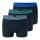 SCHIESSER mens boxer shorts 3-pack - series "95/5", pants, logo waistband Blue/Green/Grey M (Medium)
