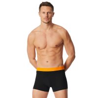SCHIESSER Herren Boxershorts, 5er Pack - Serie "95/5", Unterhose, Logobund Schwarz/Rot/Orange M