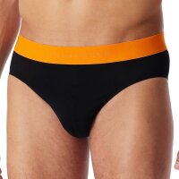 SCHIESSER Herren Slips, 5er Pack - Serie "95/5", Single Jersey Schwarz/Rot/Orange M