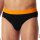 SCHIESSER Herren Slips, 5er Pack - Serie "95/5", Single Jersey Schwarz/Rot/Orange M