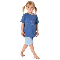SCHIESSER Girls Pyjama Set – Kids, short, cotton, motif, single jersey Blue 104