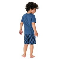 SCHIESSER Jungen Schlafanzug Set - Kids, kurz, Baumwolle, Motiv, Single Jersey Blau 104