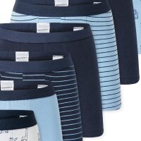SCHIESSER Jungen Shorts, 7er Pack - Kids, 7PACK Single Jersey Slips, Unterhose, Basic Blau/Dunkelblau 104