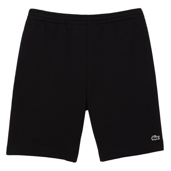 LACOSTE Mens Sweatshorts - Fleece shorts, regular fit, logo, cotton blend Black M (Medium)