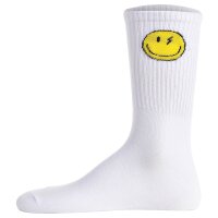 JACK&JONES Herren Socken, 3er Pack - JACGREG SMILEY TENNIS SOCKS, Muster, One Size Weiß 40-46