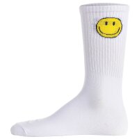 JACK&JONES Herren Socken, 3er Pack - JACGREG SMILEY TENNIS SOCKS, Muster, One Size Weiß 40-46